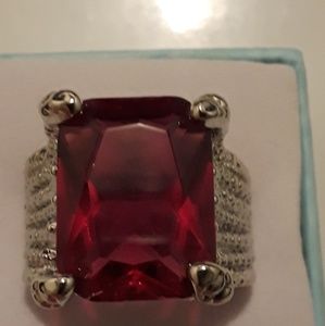 Ruby gemstone ring size 6 brand new